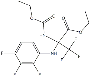 ethyl 2-[(ethoxycarbonyl)amino]-3,3,3-trifluoro-2-(2,3,4-trifluoroanilino)propanoate 구조식 이미지