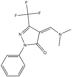 4-[(dimethylamino)methylidene]-1-phenyl-3-(trifluoromethyl)-4,5-dihydro-1H-pyrazol-5-one Structure