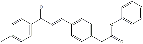 4-[(E)-3-(4-methylphenyl)-3-oxo-1-propenyl]phenyl 2-phenylacetate Structure
