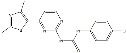 N-(4-chlorophenyl)-N'-[4-(2,4-dimethyl-1,3-thiazol-5-yl)pyrimidin-2-yl]urea Structure