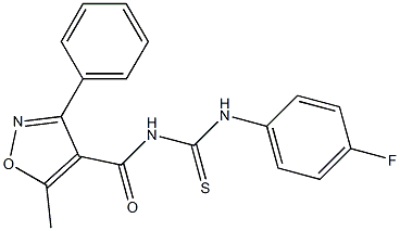 N-(4-fluorophenyl)-N'-[(5-methyl-3-phenylisoxazol-4-yl)carbonyl]thiourea 구조식 이미지