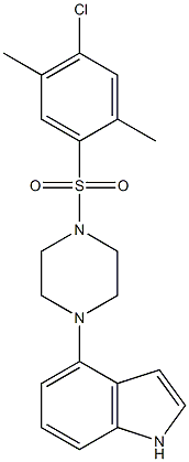 4-{4-[(4-chloro-2,5-dimethylphenyl)sulfonyl]piperazino}-1H-indole Structure