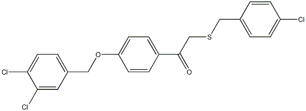 2-[(4-chlorobenzyl)thio]-1-{4-[(3,4-dichlorobenzyl)oxy]phenyl}ethan-1-one Structure