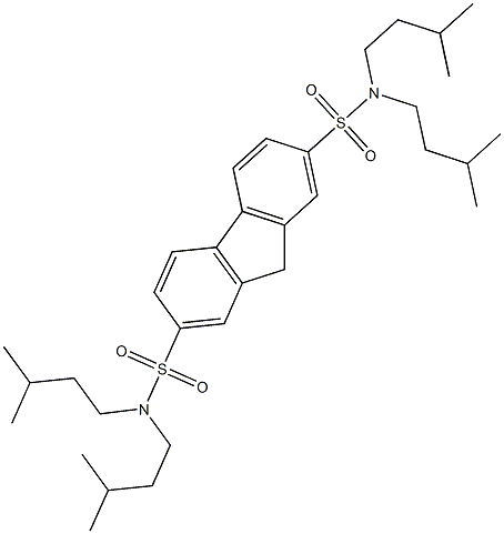 N2,N2,N7,N7-tetraisopentyl-9H-fluorene-2,7-disulfonamide 구조식 이미지