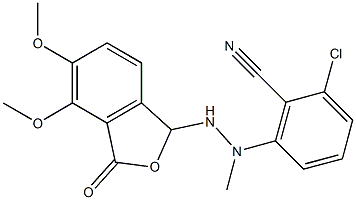 2-chloro-6-[2-(4,5-dimethoxy-3-oxo-1,3-dihydroisobenzofuran-1-yl)-1-methylhydrazino]benzonitrile Structure