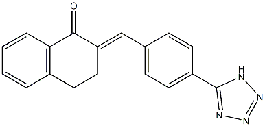 2-[4-(1H-1,2,3,4-tetraazol-5-yl)benzylidene]-1,2,3,4-tetrahydronaphthalen-1-one 구조식 이미지