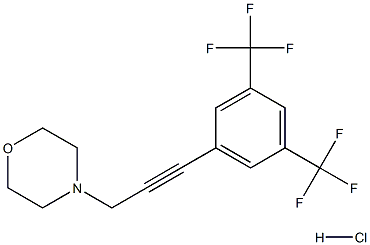 4-{3-[3,5-di(trifluoromethyl)phenyl]prop-2-ynyl}morpholine hydrochloride 구조식 이미지