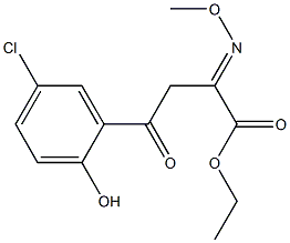 ethyl 4-(5-chloro-2-hydroxyphenyl)-2-(methoxyimino)-4-oxobutanoate 구조식 이미지