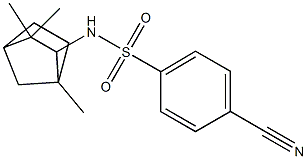 N1-(1,3,3-trimethylbicyclo[2.2.1]hept-2-yl)-4-cyanobenzene-1-sulfonamide 구조식 이미지