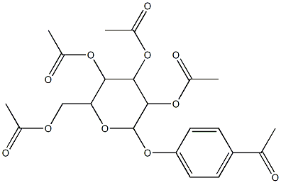 3,5-di(acetyloxy)-2-[(acetyloxy)methyl]-6-(4-acetylphenoxy)tetrahydro-2H-pyran-4-yl acetate 구조식 이미지