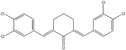 2,6-di(3,4-dichlorobenzylidene)cyclohexan-1-one 구조식 이미지