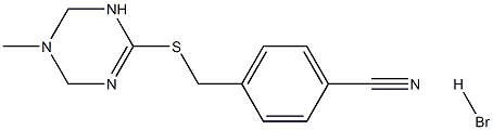 4-{[(5-methyl-1,4,5,6-tetrahydro-1,3,5-triazin-2-yl)thio]methyl}benzonitrile hydrobromide Structure