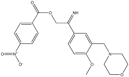 4-(2-methoxy-5-{[(4-nitrobenzoyl)oxy]ethanimidoyl}benzyl)morpholine Structure