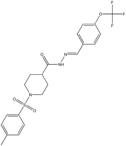 1-[(4-methylphenyl)sulfonyl]-N'-{(E)-[4-(trifluoromethoxy)phenyl]methylidene}-4-piperidinecarbohydrazide Structure