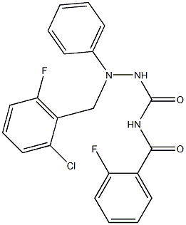 N1-(2-fluorobenzoyl)-2-(2-chloro-6-fluorobenzyl)-2-phenylhydrazine-1-carboxamide Structure