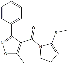 (5-methyl-3-phenylisoxazol-4-yl)[2-(methylthio)-4,5-dihydro-1H-imidazol-1-yl]methanone Structure