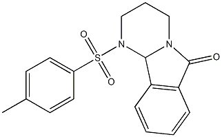 1-[(4-methylphenyl)sulfonyl]-1,2,3,4,6,10b-hexahydropyrimido[2,1-a]isoindol -6-one 구조식 이미지