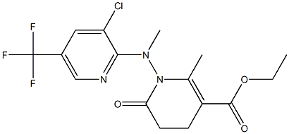 ethyl 1-[[3-chloro-5-(trifluoromethyl)-2-pyridinyl](methyl)amino]-2-methyl-6-oxo-1,4,5,6-tetrahydro-3-pyridinecarboxylate 구조식 이미지