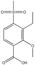 3-ethyl-2-methoxy-4-(methylsulfonyl)benzenecarboxylic acid Structure