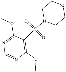 4-[(4,6-dimethoxy-5-pyrimidinyl)sulfonyl]morpholine Structure