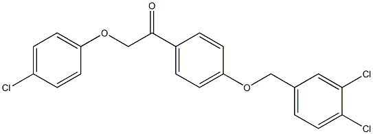 2-(4-chlorophenoxy)-1-{4-[(3,4-dichlorobenzyl)oxy]phenyl}ethan-1-one Structure