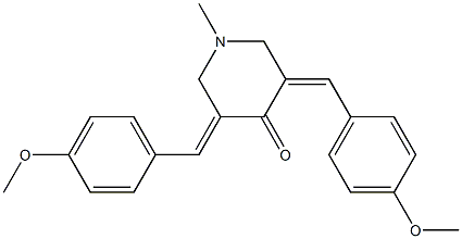 3,5-di(4-methoxybenzylidene)-1-methylpiperidin-4-one Structure