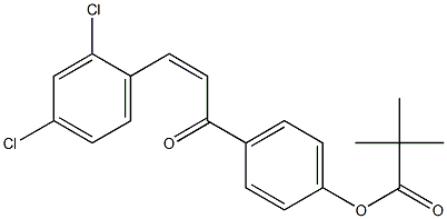 4-[(Z)-3-(2,4-dichlorophenyl)-2-propenoyl]phenyl pivalate Structure
