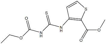 methyl 3-({[(ethoxycarbonyl)amino]carbothioyl}amino)thiophene-2-carboxylate Structure