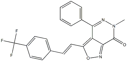 6-methyl-4-phenyl-3-[4-(trifluoromethyl)styryl]-6,7-dihydroisoxazolo[3,4-d]pyridazin-7-one Structure