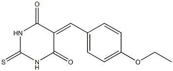 5-(4-ethoxybenzylidene)-2-thioxohexahydropyrimidine-4,6-dione 구조식 이미지