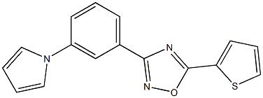 3-[3-(1H-pyrrol-1-yl)phenyl]-5-(2-thienyl)-1,2,4-oxadiazole 구조식 이미지