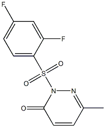 2-[(2,4-difluorophenyl)sulfonyl]-6-methyl-2,3-dihydropyridazin-3-one Structure