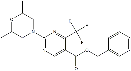 benzyl 2-(2,6-dimethylmorpholino)-4-(trifluoromethyl)pyrimidine-5-carboxylate 구조식 이미지