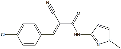 N1-(1-methyl-1H-pyrazol-3-yl)-3-(4-chlorophenyl)-2-cyanoacrylamide Structure