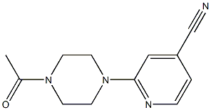 2-(4-acetylpiperazin-1-yl)isonicotinonitrile Structure