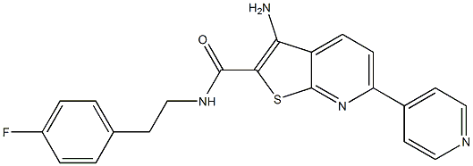 3-amino-N-(4-fluorophenethyl)-6-(4-pyridinyl)thieno[2,3-b]pyridine-2-carboxamide Structure