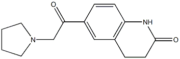 6-(2-tetrahydro-1H-pyrrol-1-ylacetyl)-1,2,3,4-tetrahydroquinolin-2-one 구조식 이미지