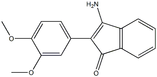 3-amino-2-(3,4-dimethoxyphenyl)-1H-inden-1-one 구조식 이미지