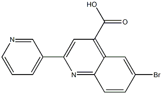 6-bromo-2-(3-pyridyl)quinoline-4-carboxylic acid Structure
