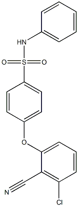 N1-phenyl-4-(3-chloro-2-cyanophenoxy)benzene-1-sulfonamide 구조식 이미지