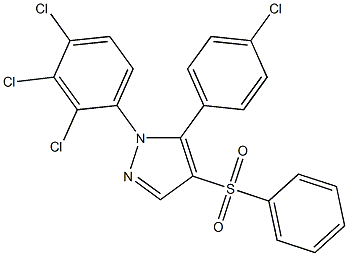 5-(4-chlorophenyl)-4-(phenylsulfonyl)-1-(2,3,4-trichlorophenyl)-1H-pyrazole Structure