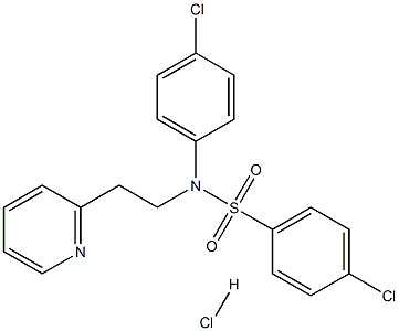 N1-(4-chlorophenyl)-N1-[2-(2-pyridyl)ethyl]-4-chlorobenzene-1-sulfonamide hydrochloride 구조식 이미지