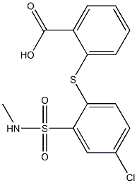 2-({4-chloro-2-[(methylamino)sulfonyl]phenyl}thio)benzoic acid Structure