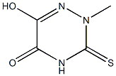 2-METHYL-6-HYDROXY-3-THIO-1,2,4-TRIAZINE-5-ONE Structure