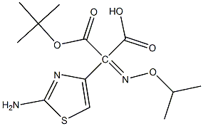 ALPHA-(2-AMINOTHIAZOLE-4YL)-A-(T-BUTOXYCARBONYL)-ISOPROPOXYIMINO ACETIC ACID 구조식 이미지