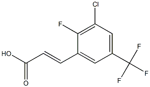 (E)-3-(3-chloro-2-fluoro-5-(trifluoromethyl)phenyl)acrylic acid Structure