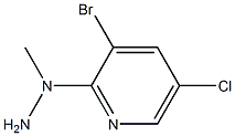 1-(3-bromo-5-chloropyridin-2-yl)-1-methylhydrazine 구조식 이미지