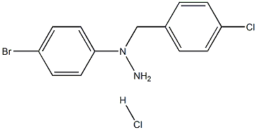 1-(4-bromophenyl)-1-(4-chlorobenzyl)hydrazine hydrochloride 구조식 이미지