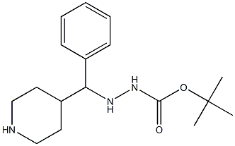 1-(phenyl(piperidin-4-yl)methyl)-2-tBoc-hydrazine 구조식 이미지