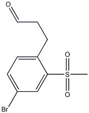 3-(4-bromo-2-(methylsulfonyl)phenyl)propanal Structure